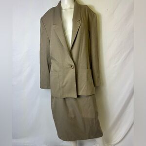 Norton McNaughton Tan Skirt Set